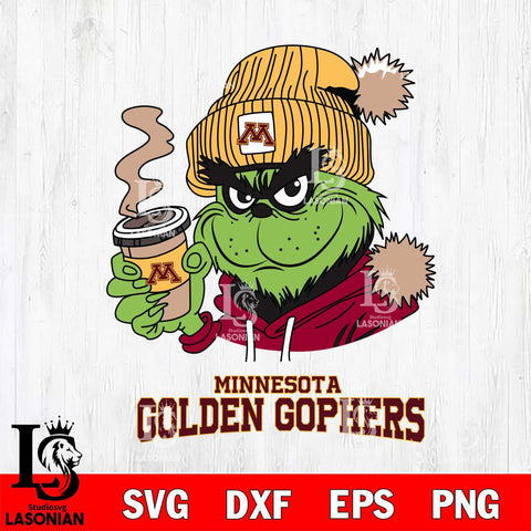 Minnesota Golden Gophers Grinch Cofffe Hoodie Cut Files Cricut, Svg Dxf Eps Png file, Digital download , Silhouette