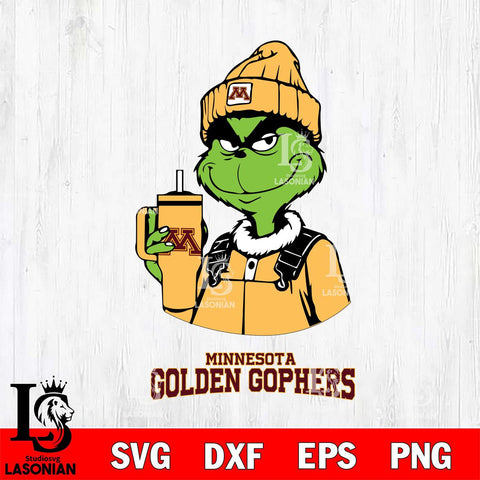 Minnesota Golden Gophers Grinch Football Christmas Cut Files Cricut, Svg Dxf Eps Png file, Digital download , Silhouette