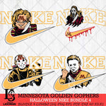 Minnesota Golden Gophers Halloween Nike NCAA Bundle 4 Svg Eps Dxf Png File, Digital Download, Instant Download