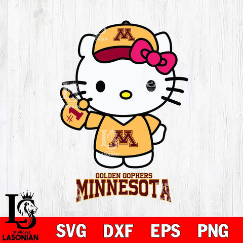 Minnesota Golden Gophers Hello Kitty Best Fan Svg Eps Dxf Png File, Digital Download, Instant Download