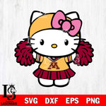 Minnesota Golden Gophers Hello Kitty Cheerleader 5 Svg Eps Dxf Png File, Digital Download, Instant Download