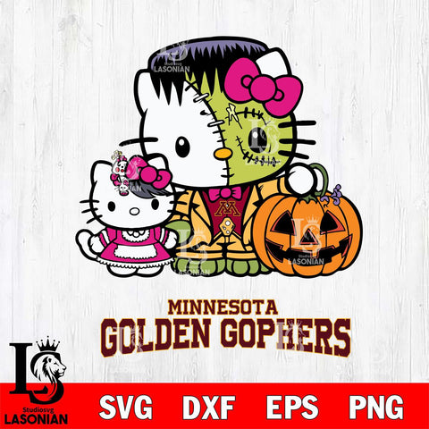 Minnesota Golden Gophers Hello Kitty Horror 10 Svg Eps Dxf Png File, Digital Download