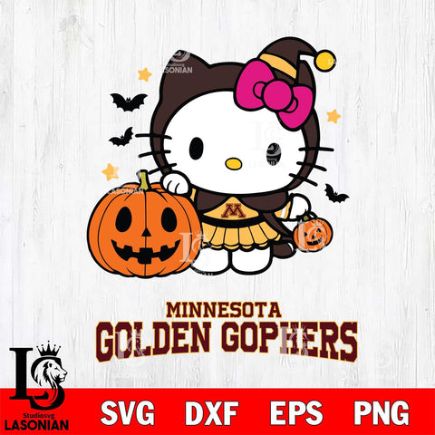Minnesota Golden Gophers Hello Kitty Horror 1 Svg Eps Dxf Png File, Digital Download