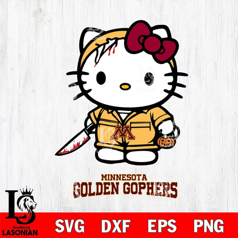 Minnesota Golden Gophers Hello Kitty Horror 5 Svg Eps Dxf Png File, Digital Download