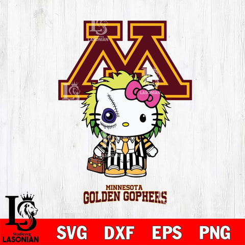 Minnesota Golden Gophers Hello Kitty Horror 8 Svg Eps Dxf Png File, Digital Download