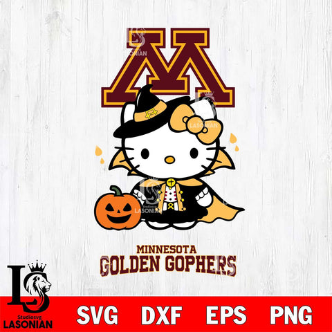 Minnesota Golden Gophers Hello Kitty Horror 9 Svg Eps Dxf Png File, Digital Download