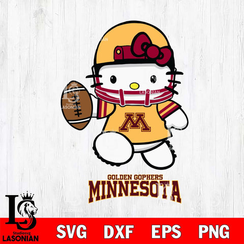 Minnesota Golden Gophers Hello Kitty NCAA 4 Svg Eps Dxf Png File, Digital Download, Instant Download