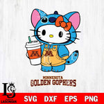 Minnesota Golden Gophers Hello Kitty Stitch Svg Eps Dxf Png File, NCAA svg, Digital Download, Instant Download