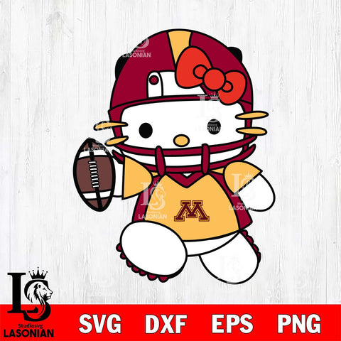 Minnesota Golden Gophers Hello Kitty sport 11 Svg Eps Dxf Png File, NCAA svg, Digital Download, Instant Download