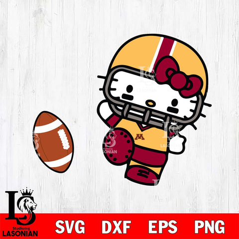 Minnesota Golden Gophers Hello Kitty sport 12 Svg Eps Dxf Png File, NCAA svg, Digital Download, Instant Download