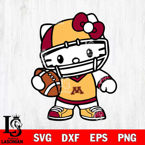 Minnesota Golden Gophers Hello Kitty sport 2 Svg Eps Dxf Png File, NCAA svg, Digital Download, Instant Download