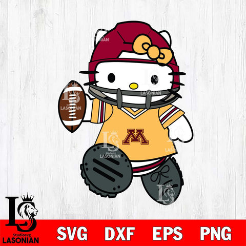 Minnesota Golden Gophers Hello Kitty sport Svg Eps Dxf Png File, NCAA svg, Digital Download, Instant Download