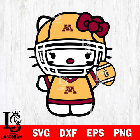 Minnesota Golden Gophers Hello Kitty sport 6 Svg Eps Dxf Png File, NCAA svg, Digital Download, Instant Download