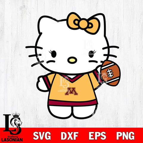 Minnesota Golden Gophers Hello Kitty sport 7 Svg Eps Dxf Png File, NCAA svg, Digital Download, Instant Download