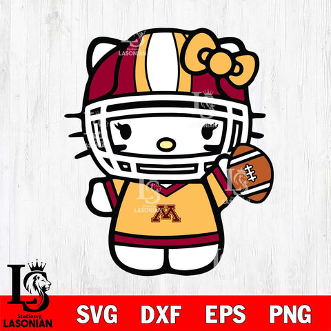 Minnesota Golden Gophers Hello Kitty sport 9 Svg Eps Dxf Png File, NCAA svg, Digital Download, Instant Download