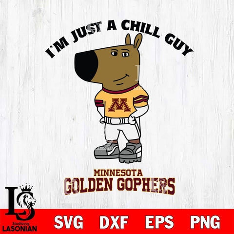 Minnesota Golden Gophers I'm Just A Chill Guy Football Svg Eps Dxf Png File,NCAA Svg Files,Chill Guy svg ,Digital Download ,Instant Download, Cricut File