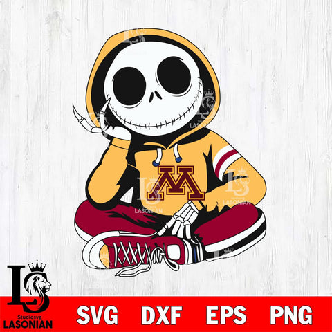 Minnesota Golden Gophers Jack Skellington halloween Svg Eps Dxf Png File, NCAA svg, Digital Download, Instant Download