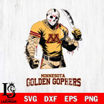 Minnesota Golden Gophers Jason Voorhees Svg Eps Dxf Png File, Digital Download