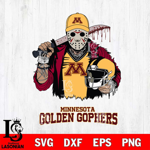 Minnesota Golden Gophers Jason Voorhees 2 Svg Eps Dxf Png File, Digital Download
