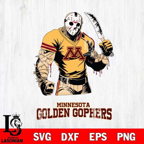 Minnesota Golden Gophers Jason Voorhees Svg Eps Dxf Png File, Digital Download