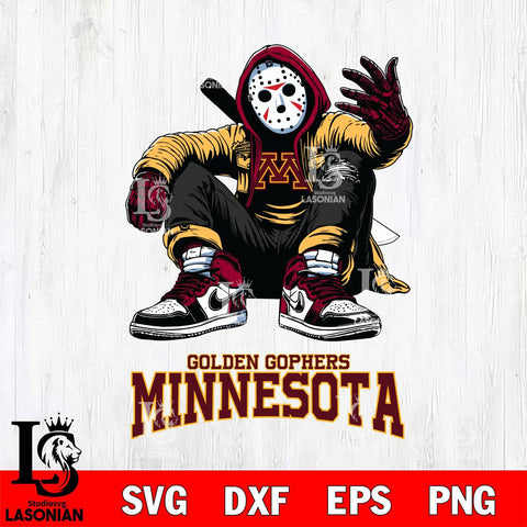 Minnesota Golden Gophers Jason Voorhees Halloween SVG Svg Eps Dxf Png File, Digital Download, Instant Download