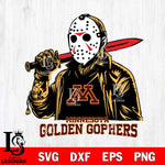 Minnesota Golden Gophers Jason Voorhees Horror 12 Svg Eps Dxf Png File, NCAA svg, Digital Download, Instant Download
