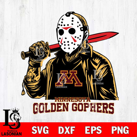 Minnesota Golden Gophers Jason Voorhees Horror 12 Svg Eps Dxf Png File, NCAA svg, Digital Download, Instant Download