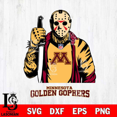 Minnesota Golden Gophers Jason Voorhees Horror 3 Svg Eps Dxf Png File, NCAA svg, Digital Download, Instant Download
