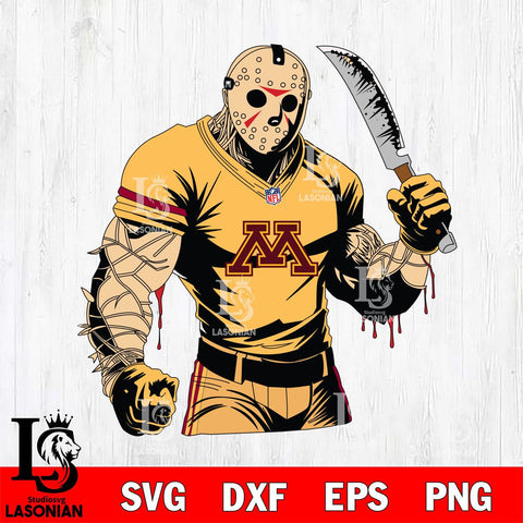 Minnesota Golden Gophers Jason Voorhees Horror 8 Svg Eps Dxf Png File, NCAA svg, Digital Download, Instant Download