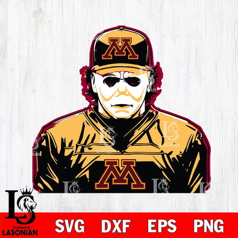 Minnesota Golden Gophers Michael Myers Horror Halloween Svg Eps Dxf Png File, NCAA svg, Digital Download, Instant Download
