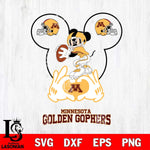 Minnesota Golden Gophers Mickey Heart Rugby Svg Eps Dxf Png File, Digital Download ,Instant Download, Cricut File