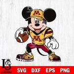 Minnesota Golden Gophers Mickey Mouse Svg Eps Dxf Png File, NCAA svg, Digital Download, Instant Download