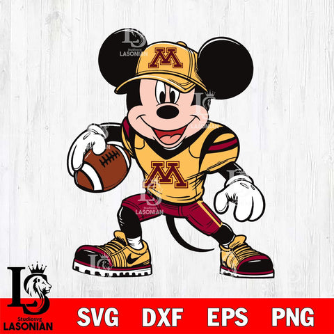 Minnesota Golden Gophers Mickey Mouse Svg Eps Dxf Png File, NCAA svg, Digital Download, Instant Download