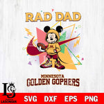 Minnesota Golden Gophers Mickey Wearing Hoodie Rad Dad SVG DXF EPS PNG FILE, NCAA File Cut,Digital Download,Instant Download