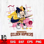 Minnesota Golden Gophers Minnie Mouse Dancing SVG DXF EPS PNG FILE, NCAA File Cut,Digital Download,Instant Download