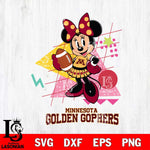 Minnesota Golden Gophers Minnie Mouse Sport SVG DXF EPS PNG FILE, NCAA File Cut,Digital Download,Instant Download