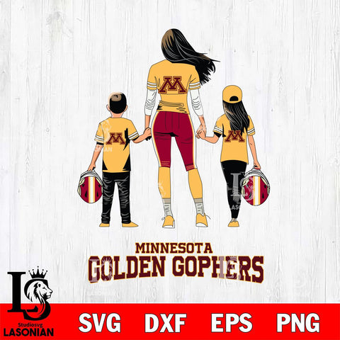 Minnesota Golden Gophers Mother and son Rugby SVG DXF EPS PNG FILE,NCAA SVG, Father day Digital Download,Instant Download, Silhouette