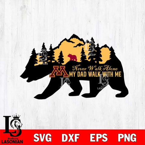 Minnesota Golden Gophers My Dad Walk With Me Svg Eps Dxf Png File, Digital Download, Instant Download