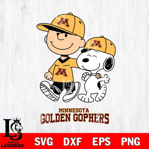 Minnesota Golden Gophers Peanuts Snoopy Friends SVG DXF EPS PNG FILE,Snoopy File Cut, NCAA Digital Download,Instant Download,Christmas Silhouette