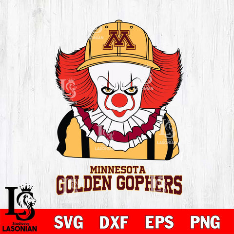 Minnesota Golden Gophers Pennywise Horror Sport 10 Svg Eps Dxf Png File, Digital Download