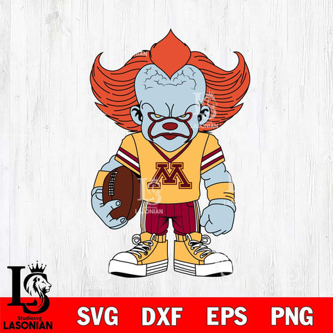 Minnesota Golden Gophers Pennywise Horror Sport 11 Svg Eps Dxf Png File, Digital Download