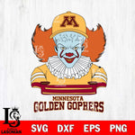 Minnesota Golden Gophers Pennywise Horror Sport 2 Svg Eps Dxf Png File, Digital Download