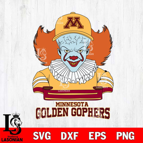 Minnesota Golden Gophers Pennywise Horror Sport 2 Svg Eps Dxf Png File, Digital Download