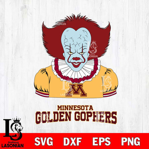 Minnesota Golden Gophers Pennywise Horror Sport 5 Svg Eps Dxf Png File, Digital Download