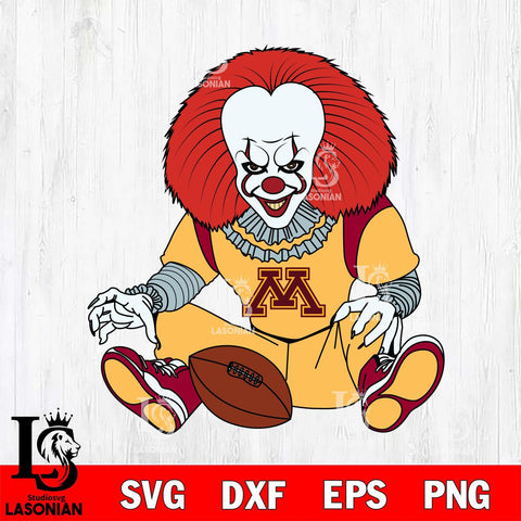 Minnesota Golden Gophers Pennywise Horror Sport 6 Svg Eps Dxf Png File, Digital Download