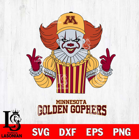 Minnesota Golden Gophers Pennywise Horror Sport 8 Svg Eps Dxf Png File, Digital Download