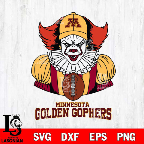 Minnesota Golden Gophers Pennywise Horror Sport 9 Svg Eps Dxf Png File, Digital Download