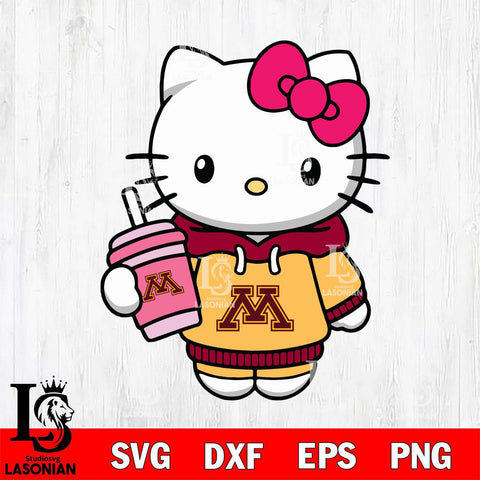Minnesota Golden Gophers Pretty Hello Kitty Svg Eps Dxf Png File, Digital Download, Instant Download