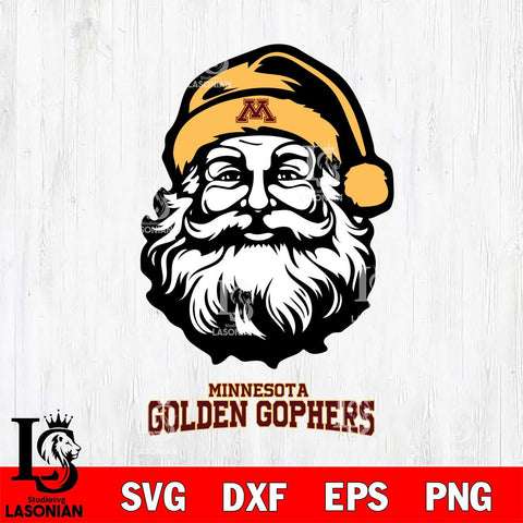 Minnesota Golden Gophers Santa Claus Christmas Svg dxf eps png pdf file,NCAA svg,Digital Download,Cricut file