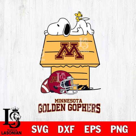 Minnesota Golden Gophers Snoopy Chill Football SVG DXF EPS PNG FILE,Snoopy File Cut, NCAA Digital Download,Instant Download,Christmas Silhouette